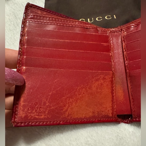 Gucci Red ❤️monogram Heart Wallet - Picture 6 of 15